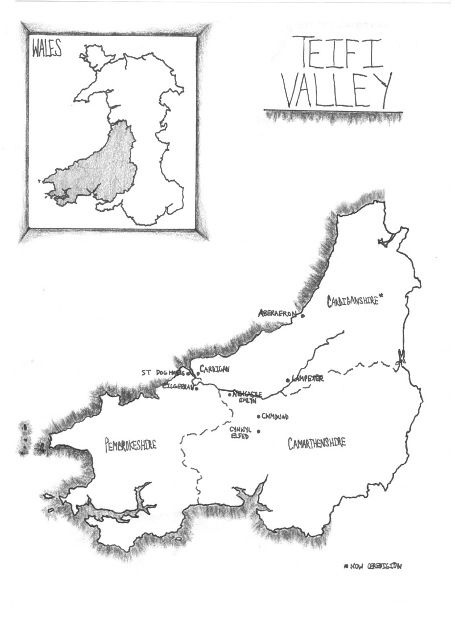 Teifi Valley map